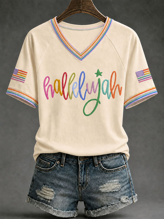 Women’s 'Hallelujah' V-Neck T-Shirts