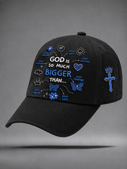 “God Is So Much Bigger Than..."Faith Print Casual Unisex Hat