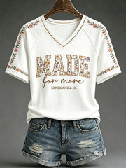 Women’s 'Made For More' Printed Casual T-Shirt