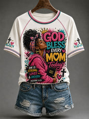Women's God Bless Every Mom T-shirt