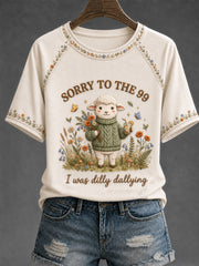 Women's Funny Christian I Was Dilly Dallying Short Sleeve T-shirt