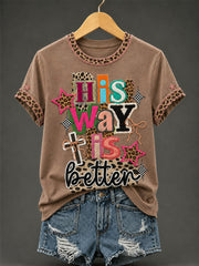 Women's His Way Is Better Print Casual Tee
