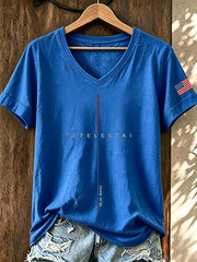 Women's Tetelestai John 19:30 Printed V-neck T-shirt