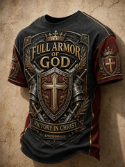 Men's Put On The Full Armor Of God Print Casual Tee