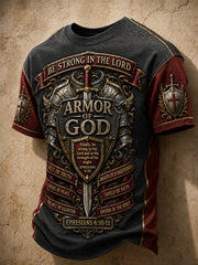 Men's Put On The Full Armor Of God Print Casual Tee