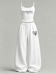 Women's Blessed Printed Casual Set