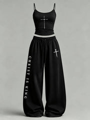 Women's Christ Is King Printed Casual Set