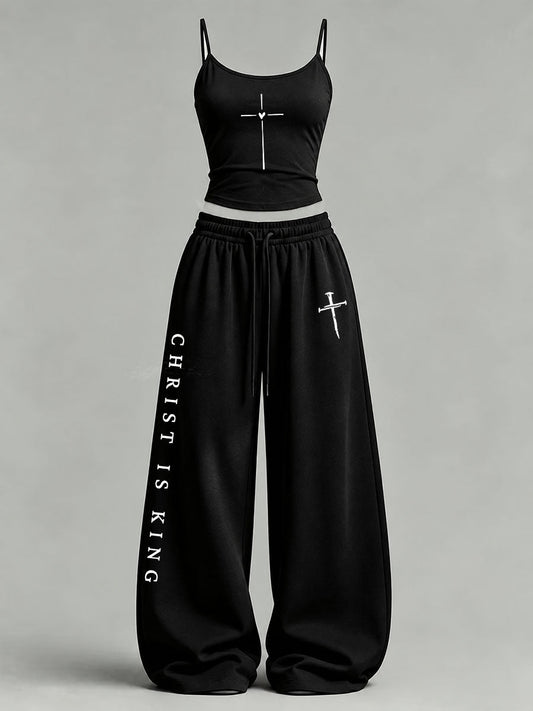 Women's Christ Is King Printed Casual Set
