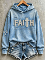 Women's Faith Stronger Than Fear Hoodie