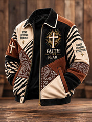Men's Faith printed Corduroy Jacket