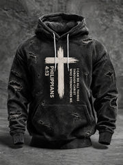 Men's Faith Oversized Drop-Shoulder Hoodie with Pockets