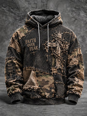 Men's Faith Oversized Drop-Shoulder Hoodie with Pockets
