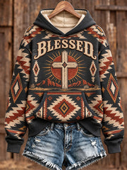 Women's Western Cross Faith Hoodies gracestitchs