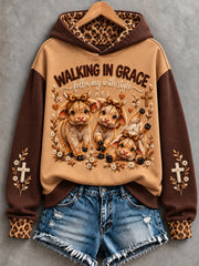 Women's Christian WALKING IN GRACE Art Hoodie
