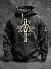 Men's Faith Oversized Drop-Shoulder Hoodie with Pockets