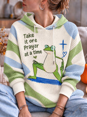 Women's Cute Animal Faith Print Hooded sweatshirt