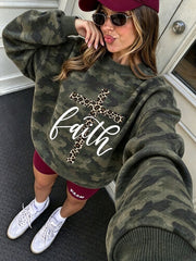 Women's Faith Camouflage Regular Sweatshirt