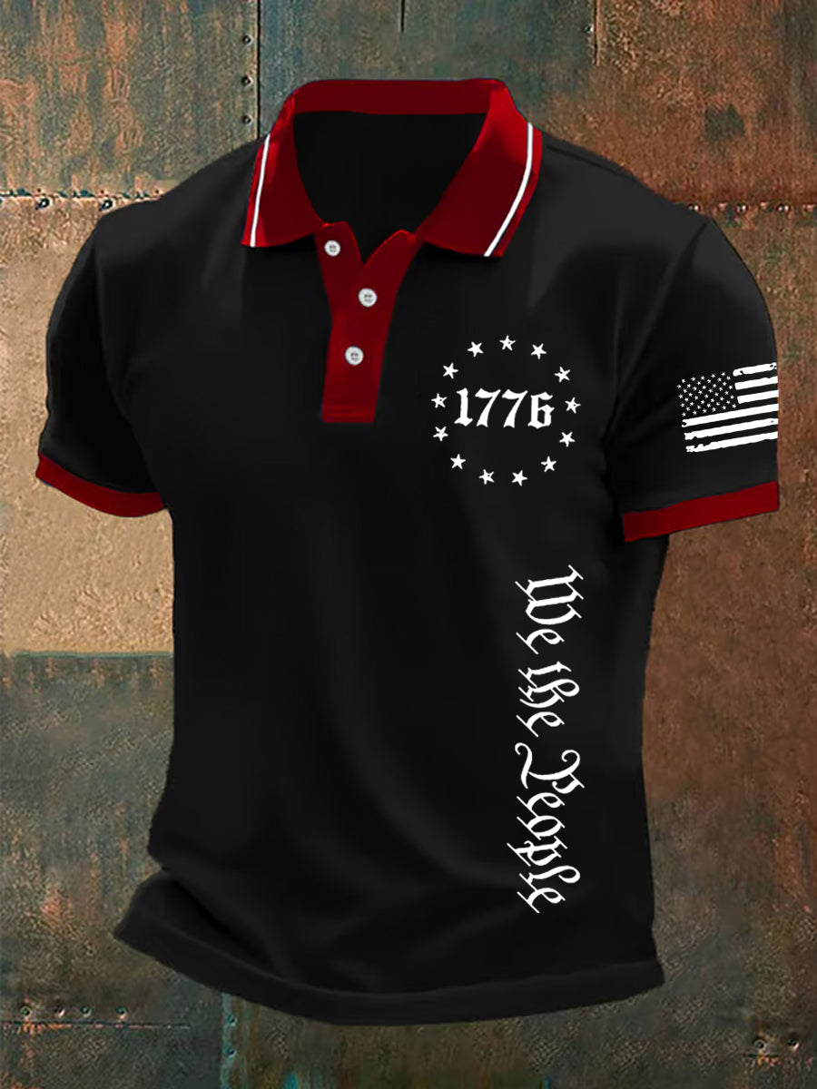 Men's We The People 1776 Independence Day Casual Polo