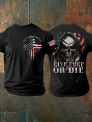 Men's 4th of July Independence Day Patriotic Flag Printed T-shirt