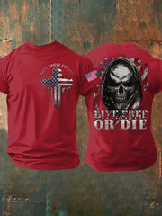 Men's 4th of July Independence Day Patriotic Flag Printed T-shirt