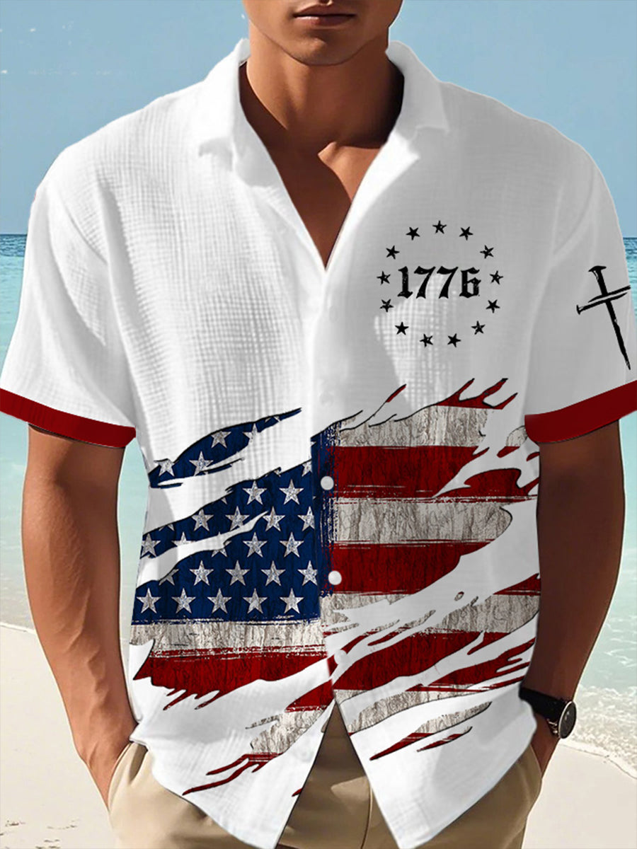 Men's Independence Day waffle shirt