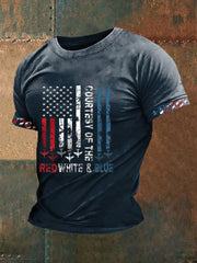 Men's Courtesy Of The Red White And Blue short sleeves t-shirt