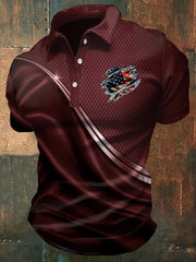 Men's Independence Day American Flag Graphic Print Casual Top