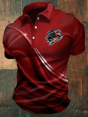 Men's Independence Day American Flag Graphic Print Casual Top