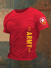 Men's Retro U.S. Army 250th Anniversary This We'll Defend Est.1775 Print T-Shirt