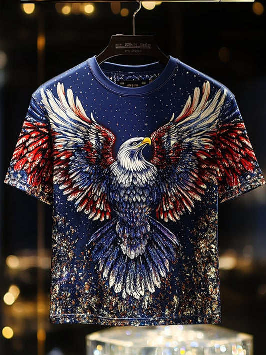 Men's Independence Day Eagle Short Sleeve T-Shirt
