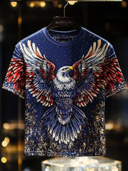 Men's Independence Day Eagle Short Sleeve T-Shirt