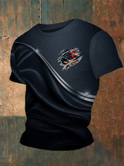 Men's Independence Day American Flag Graphic Print Casual Short Sleeve T-shirt