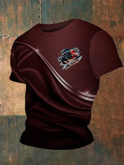 Men's Independence Day American Flag Graphic Print Casual Short Sleeve T-shirt