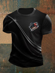 Men's Independence Day American Flag Graphic Print Casual O-Neck Short Sleeve T-Shirt