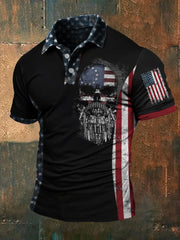 Men's 4th of July Independence Day Patriotic Flag Printed Casual Tops