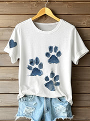 Women's Denim Paw T-shirt