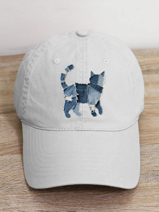 Unisex Cute Cat Pattern Patchwork Art Hat