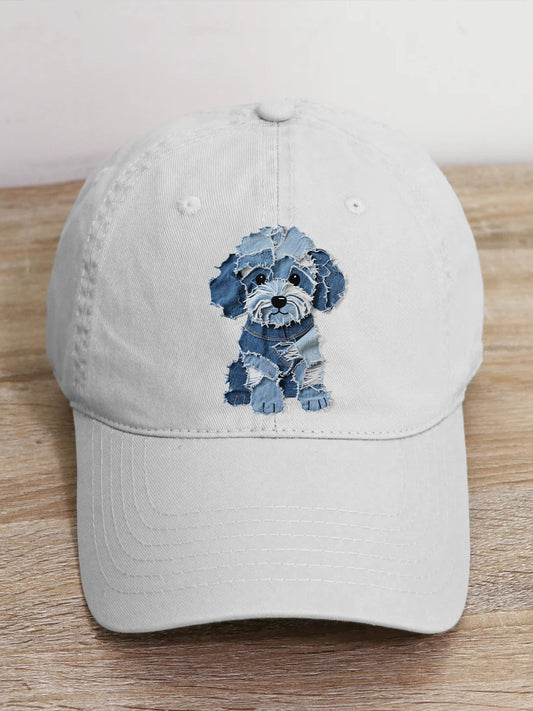 Unisex Cute Dog Pattern Patchwork Art Hat