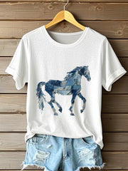Women's Denim Horse T-shirt