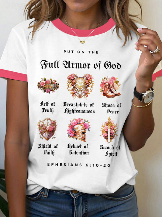 Women's Faith Put on The Full Armor of God T-Shirt