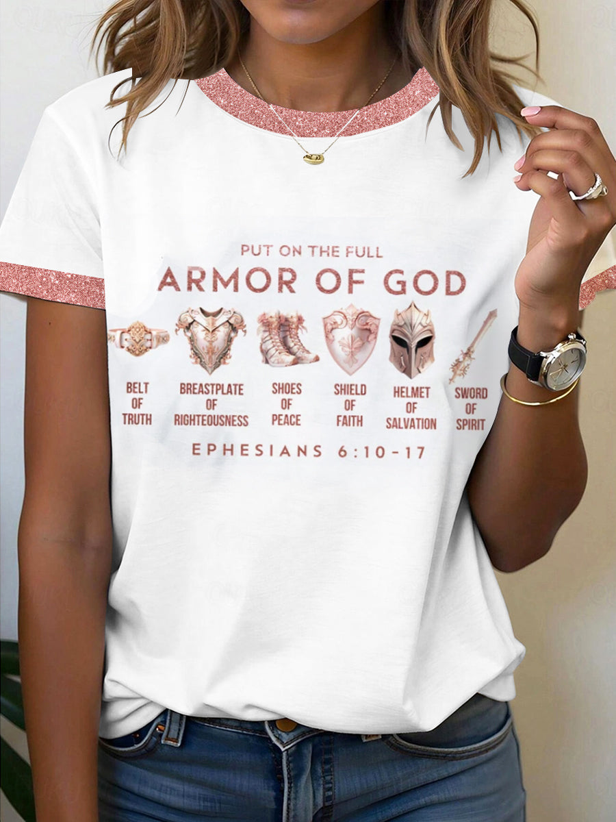 Women's Faith Put on The Full Armor of God T-Shirt