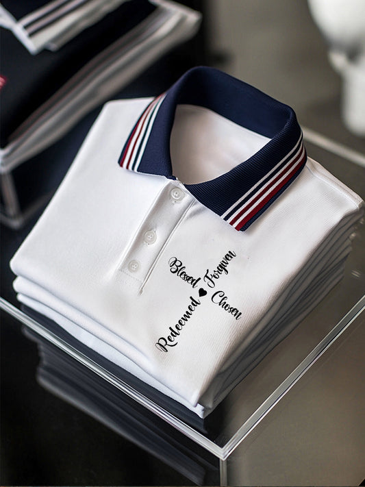 Men's Faith Business Style Short Sleeve Shirt