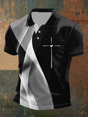 Men's Faith Cross Printed Casual T-shirt