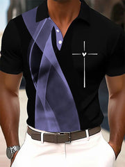 Men's Faith Cross Printed Casual T-shirt