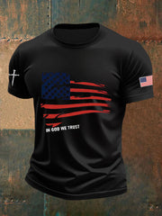 Men's In God We Trust Printed Casual T-Shirt