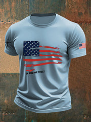 Men's In God We Trust Printed Casual T-Shirt
