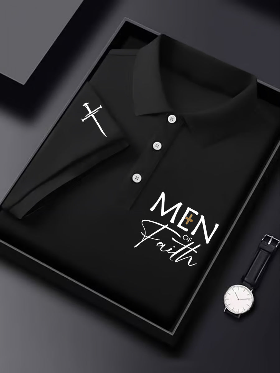 Man Faith Cross Man Of Faith Print Short Sleeve Top