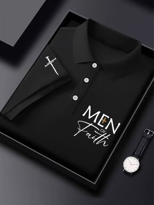 Man Faith Cross Man Of Faith Print Short Sleeve Top