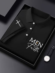 Man Faith Cross Man Of Faith Print Short Sleeve Top