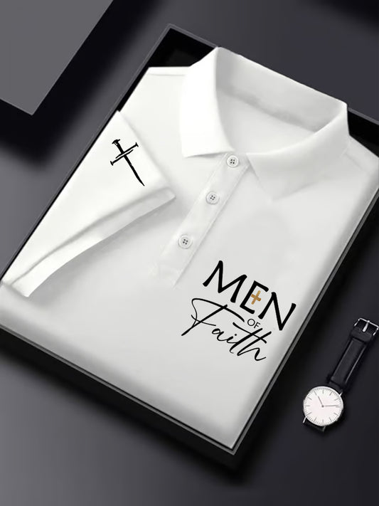 Man Faith Cross Man Of Faith Print Short Sleeve Top